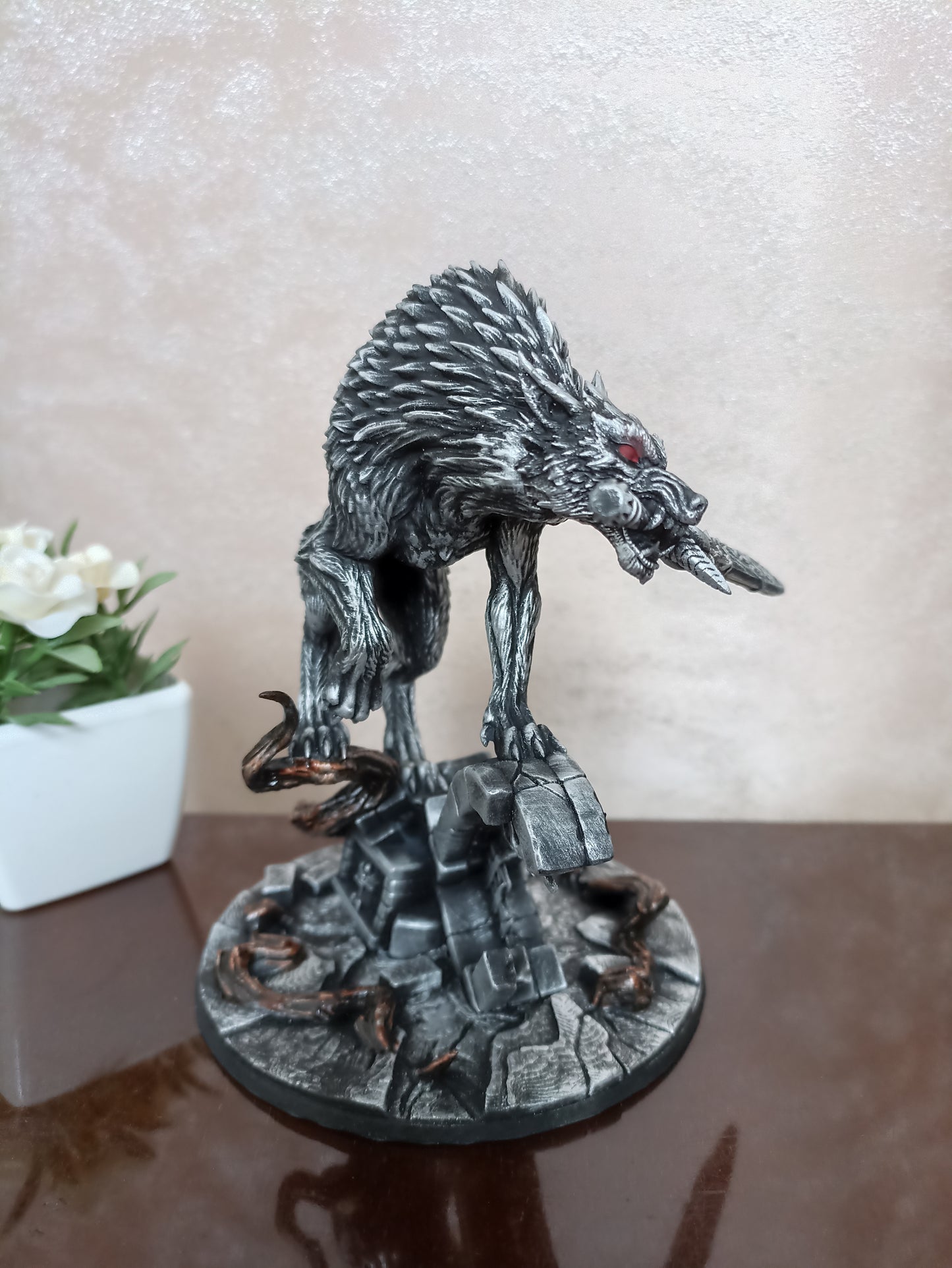 Dark Souls Fenrir Wolf Figure