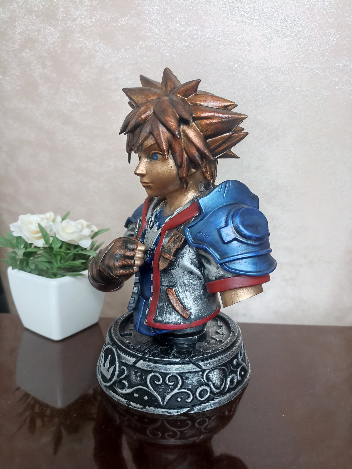 Sora Bust, 3D Printed Fantasy Game Figure