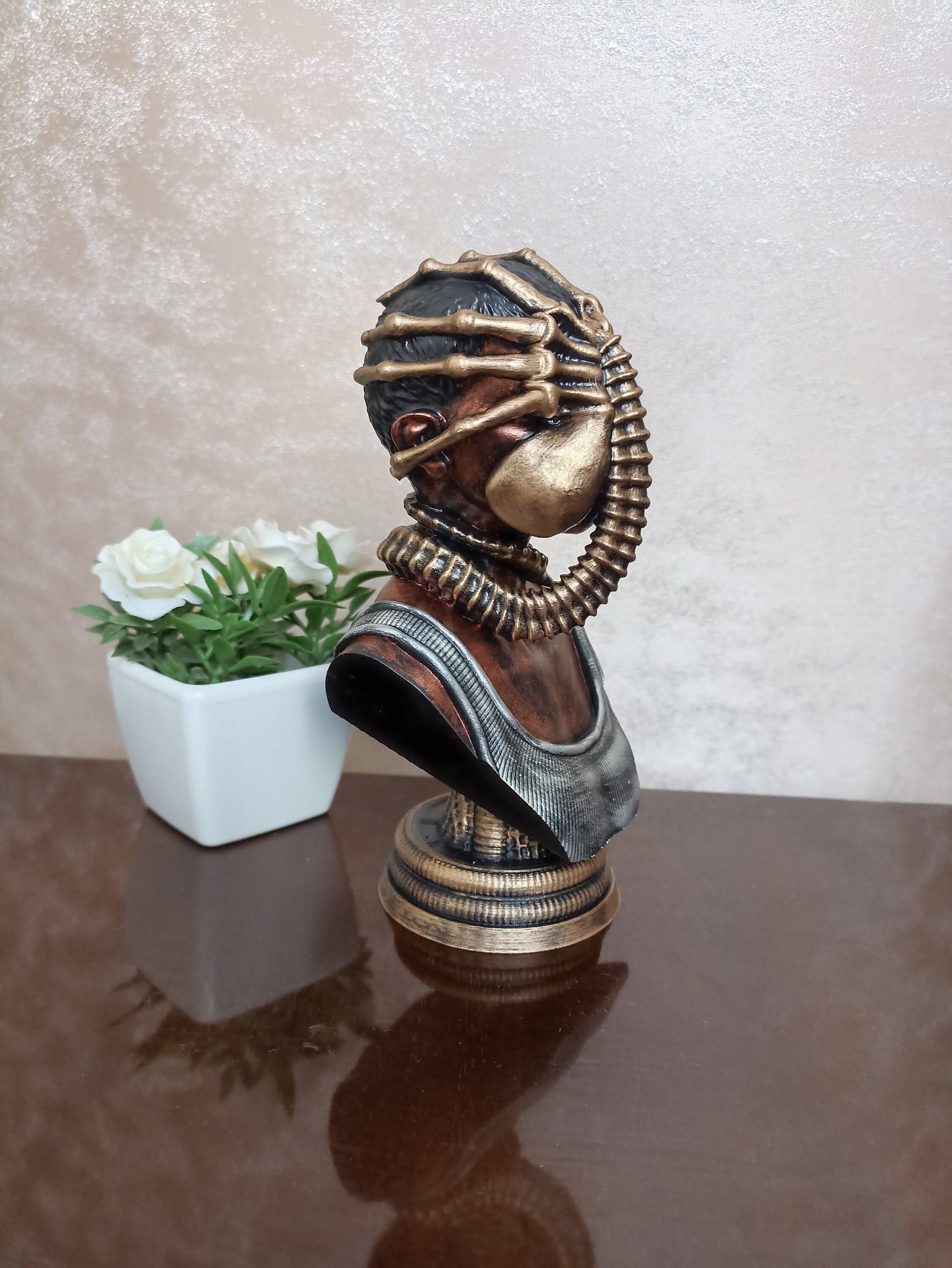Alien Romulus Facehugger Bust, 3D Printed Statue