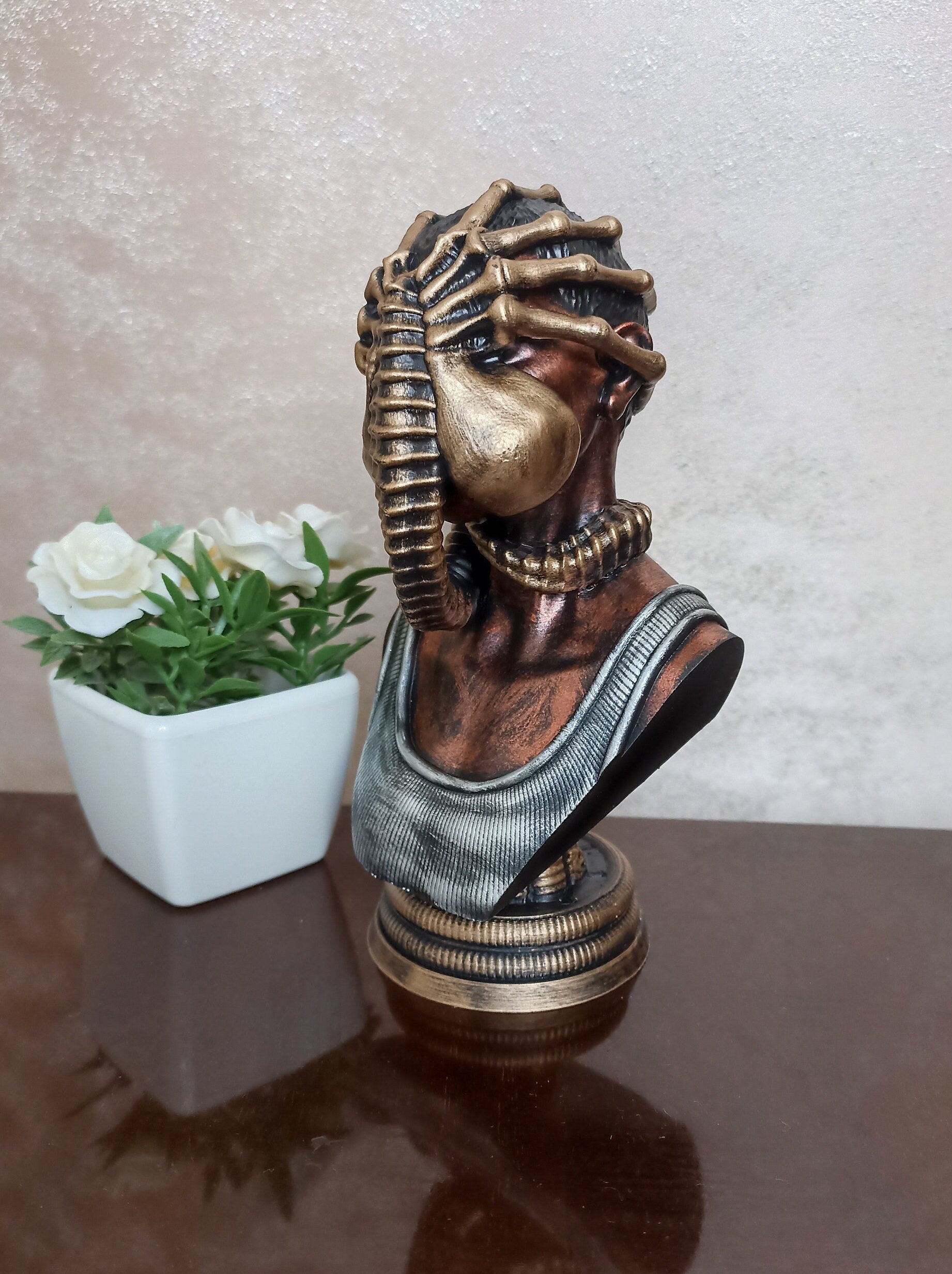 Alien Romulus Facehugger Bust, 3D Printed Statue