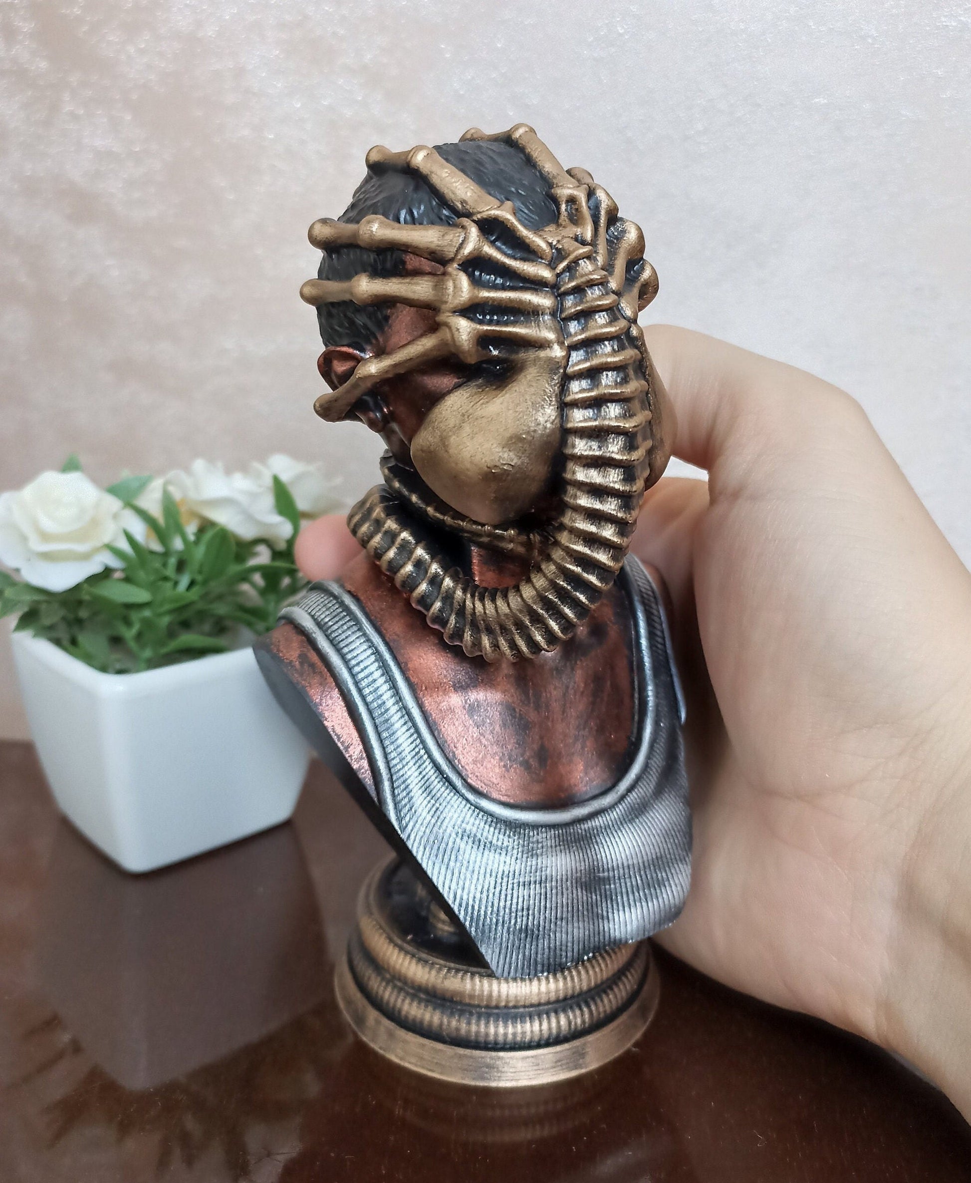 Alien Romulus Facehugger Bust, 3D Printed Statue