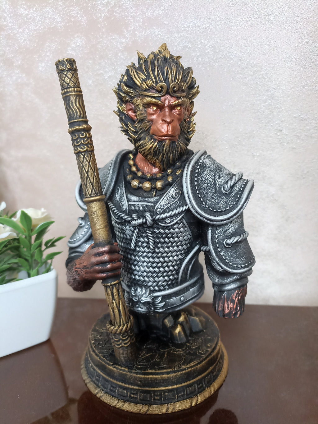 Monkey King Bust, Sun Wukong Figure, Black Myth Statue