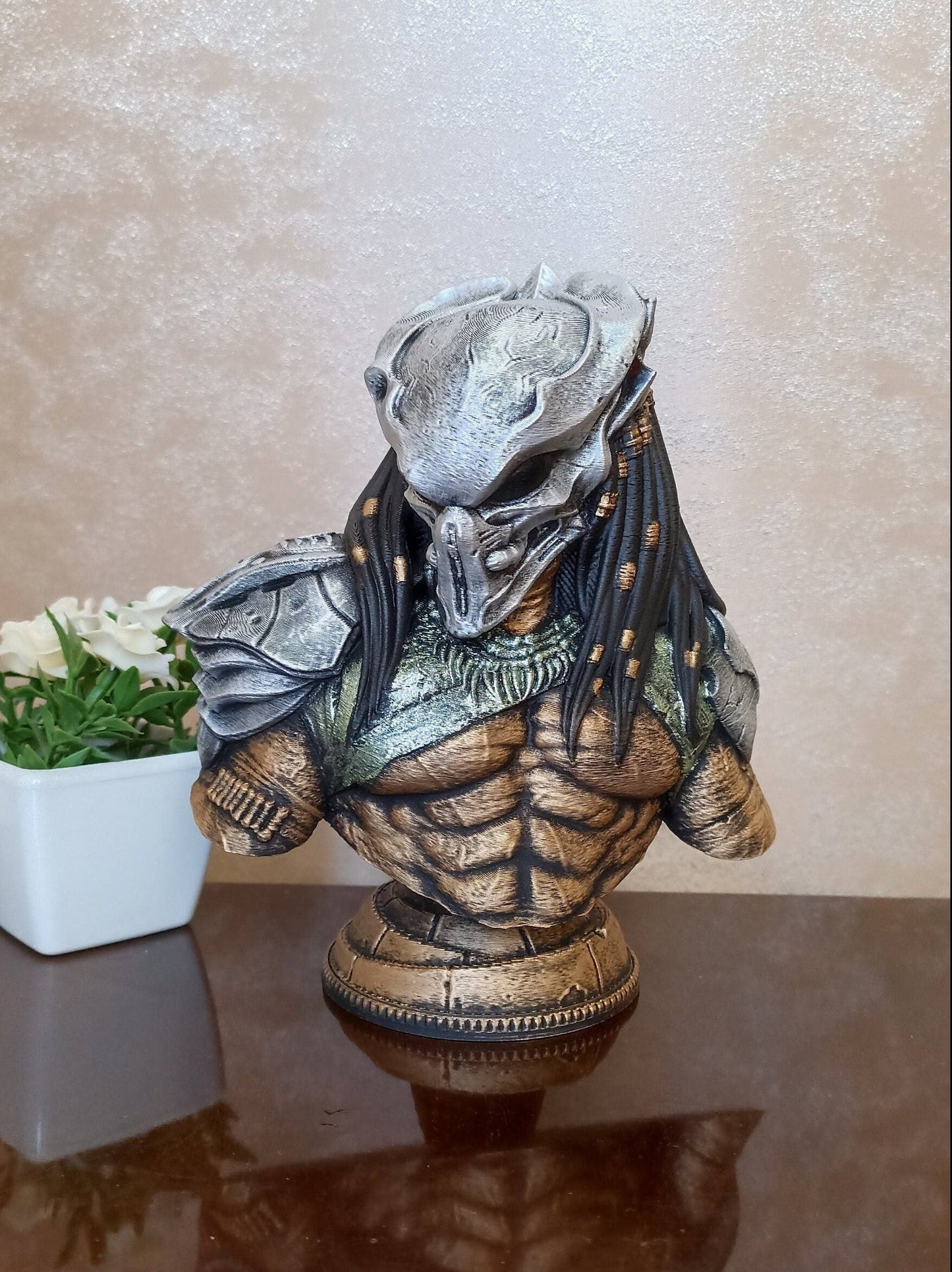 Predator bust 3D printed