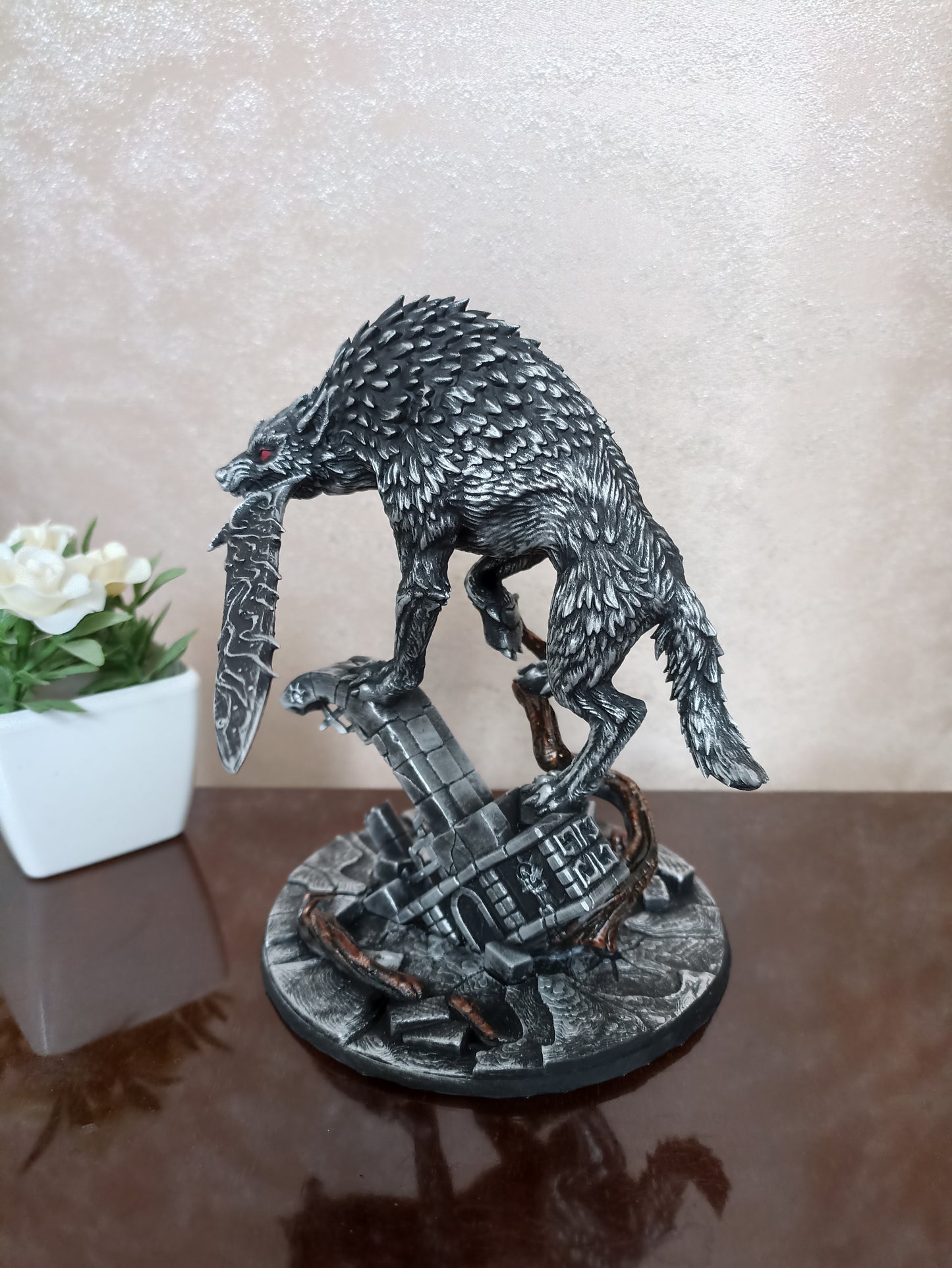 Dark Souls Fenrir Wolf Figure