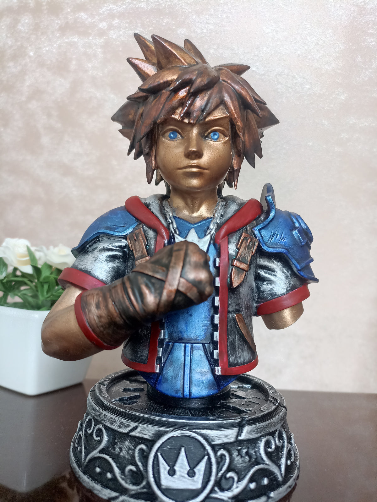 Sora Bust, 3D Printed Fantasy Game Figure