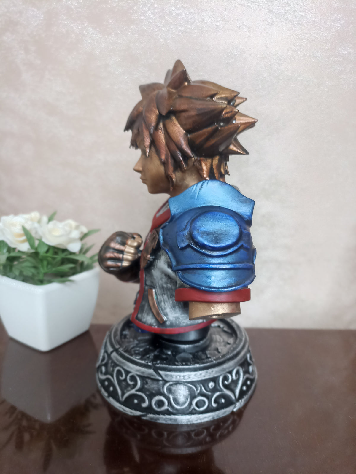 Sora Bust, 3D Printed Fantasy Game Figure