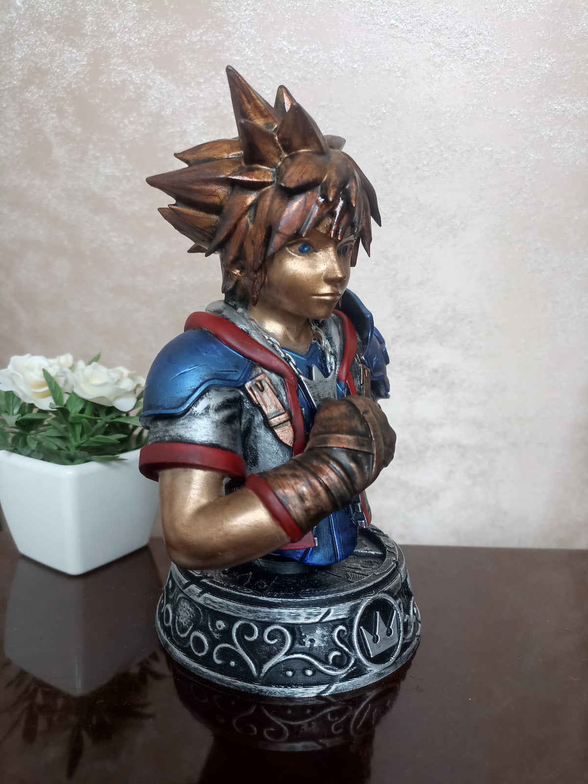 Sora Bust, 3D Printed Fantasy Game Figure