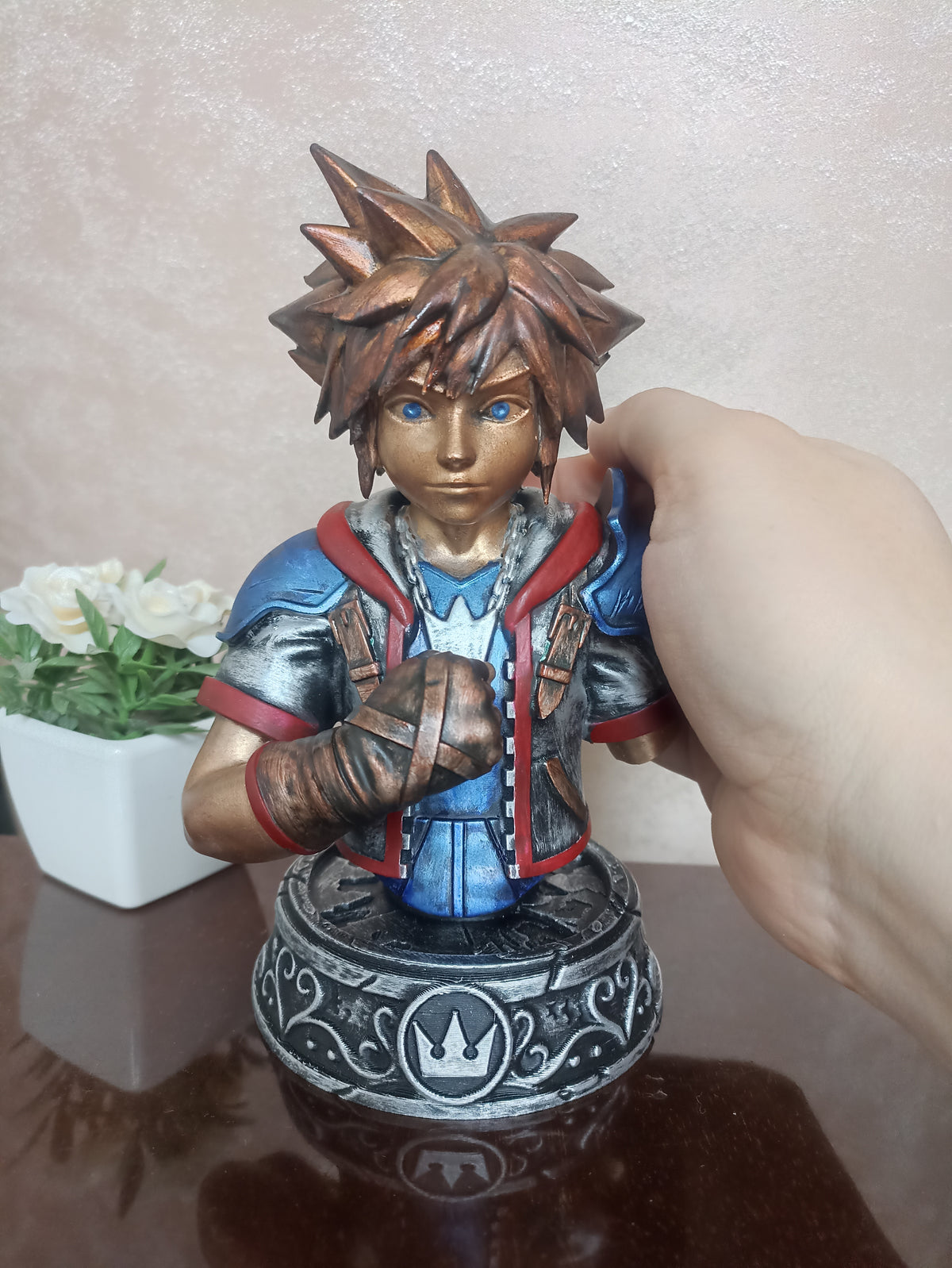 Sora Bust, 3D Printed Fantasy Game Figure