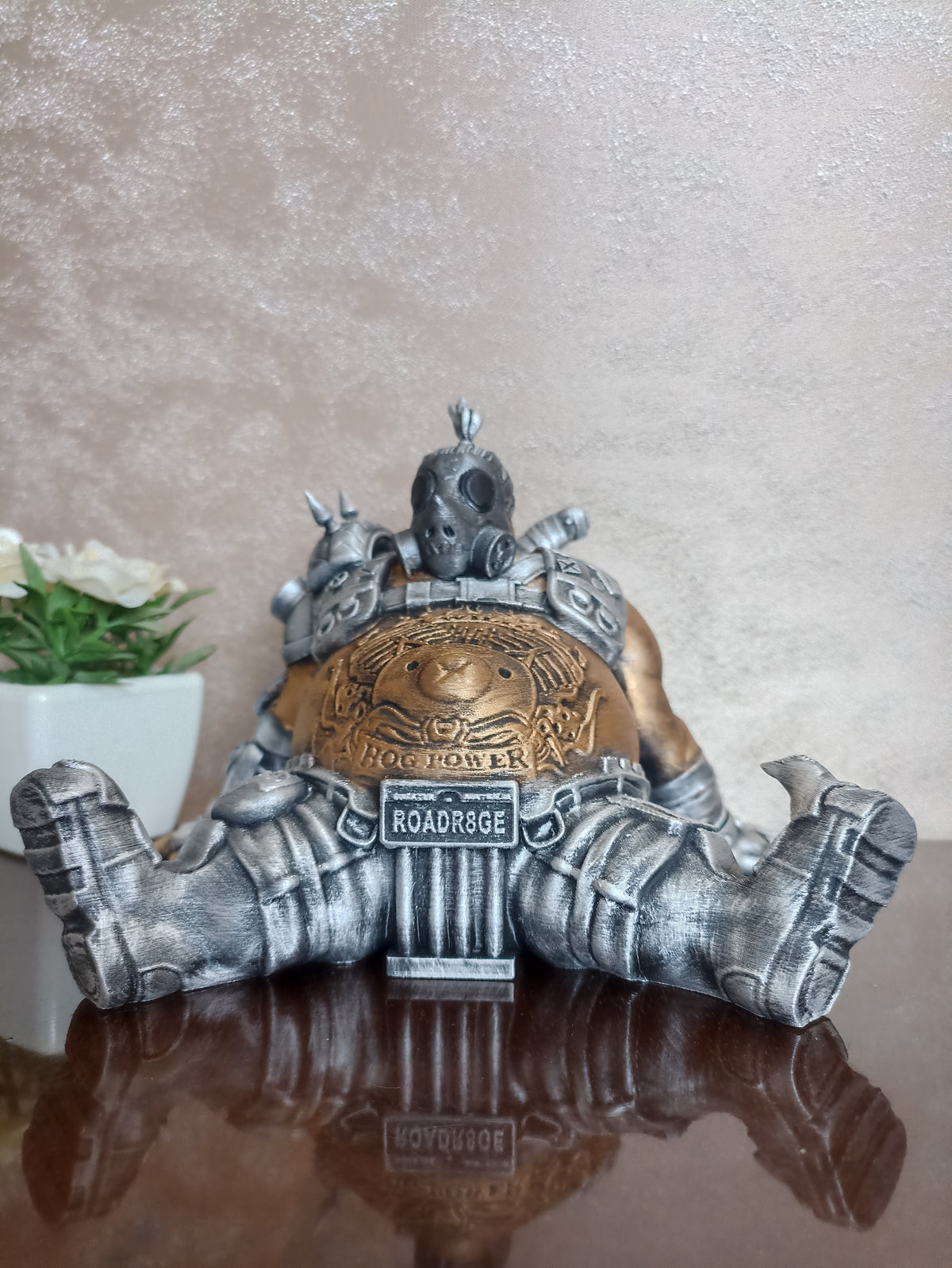3D Printed Roadhog Figure: Detailed Warrior Display Piece