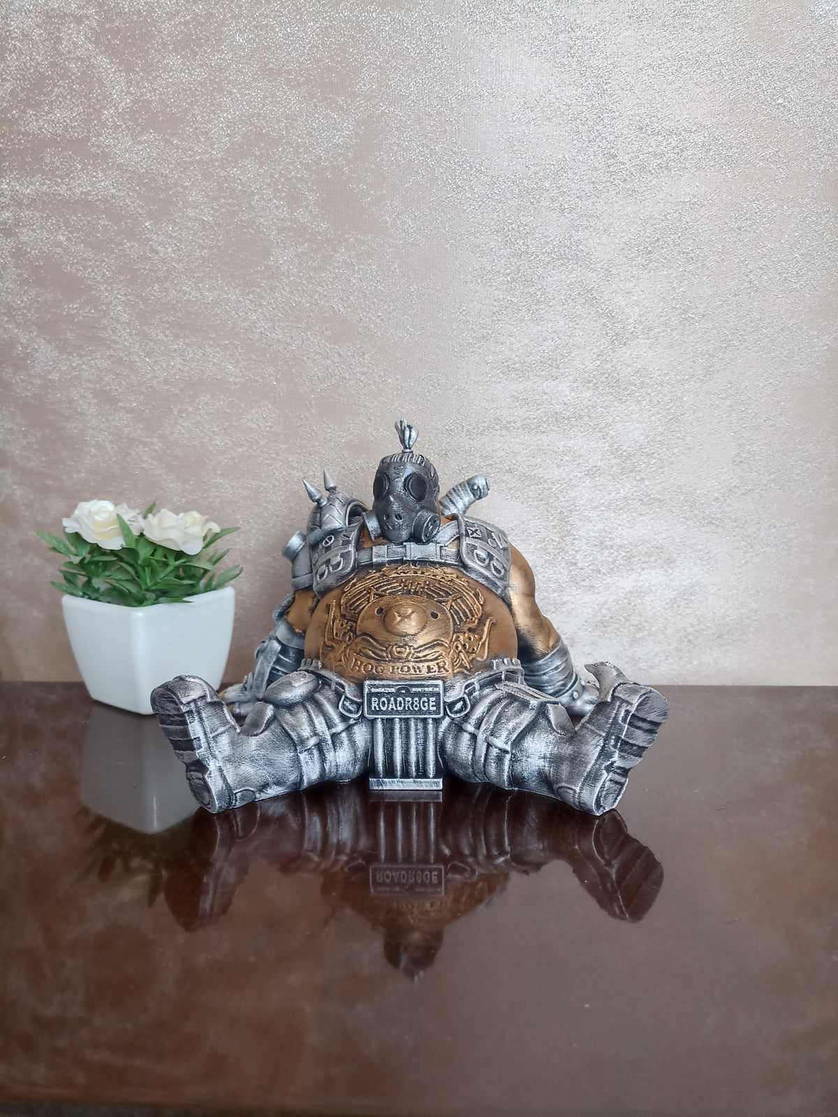3D Printed Roadhog Figure: Detailed Warrior Display Piece