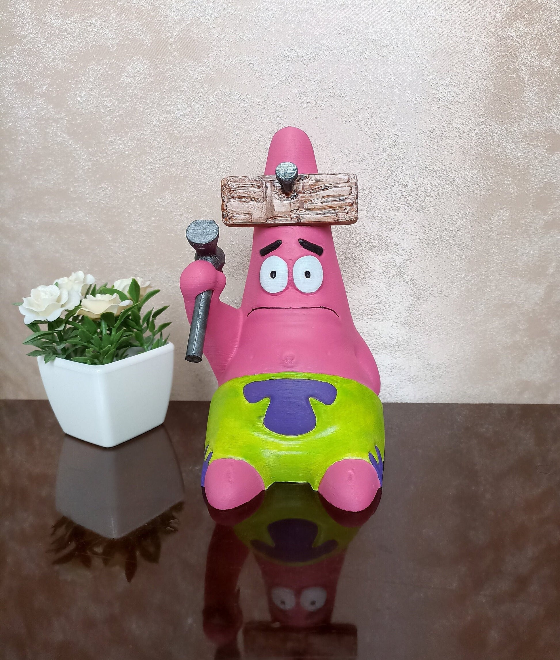 Hammered Patrick from Spongebob Squarepants Desk Decoration Figure
