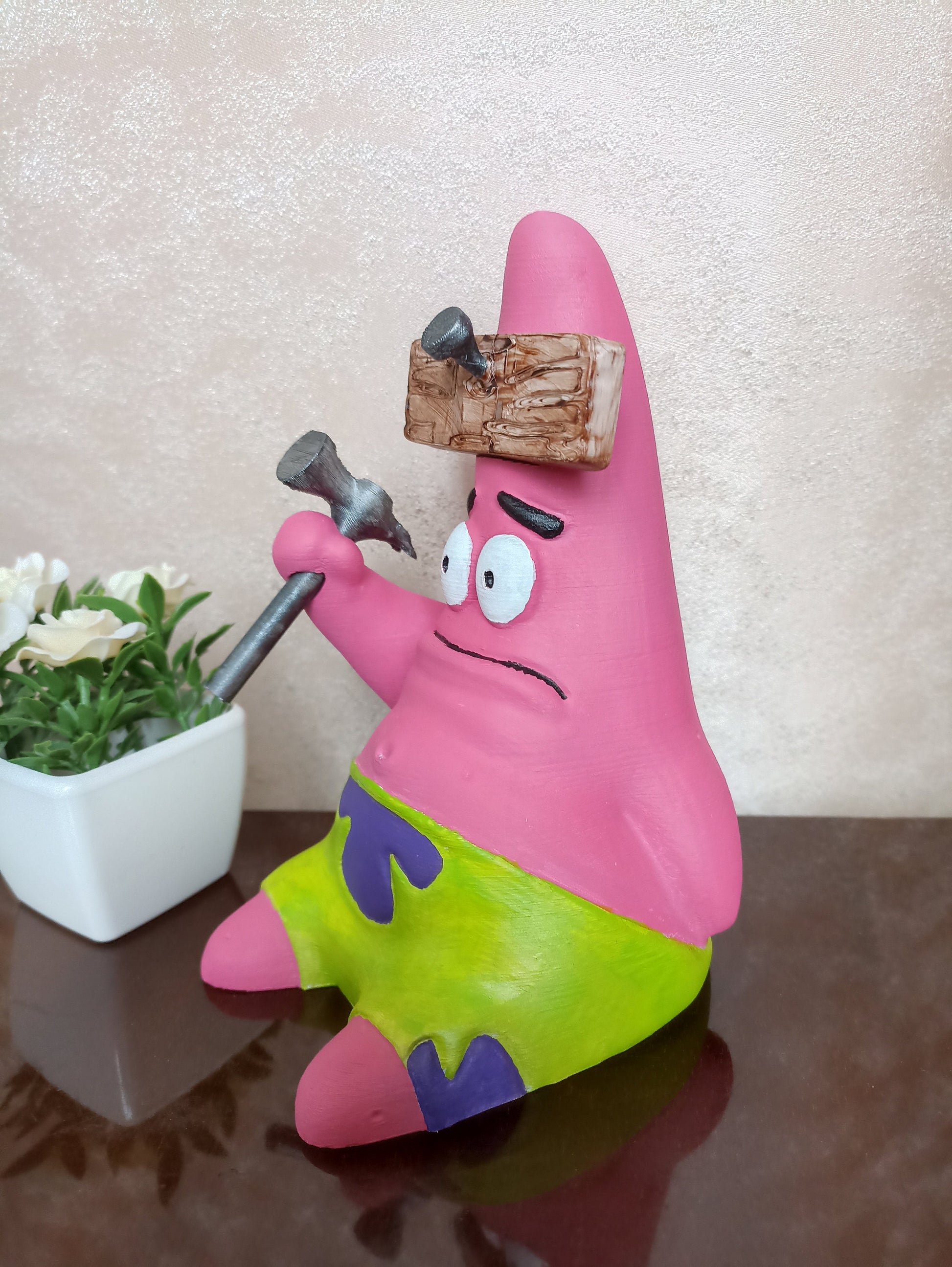 Hammered Patrick from Spongebob Squarepants Desk Decoration Figure