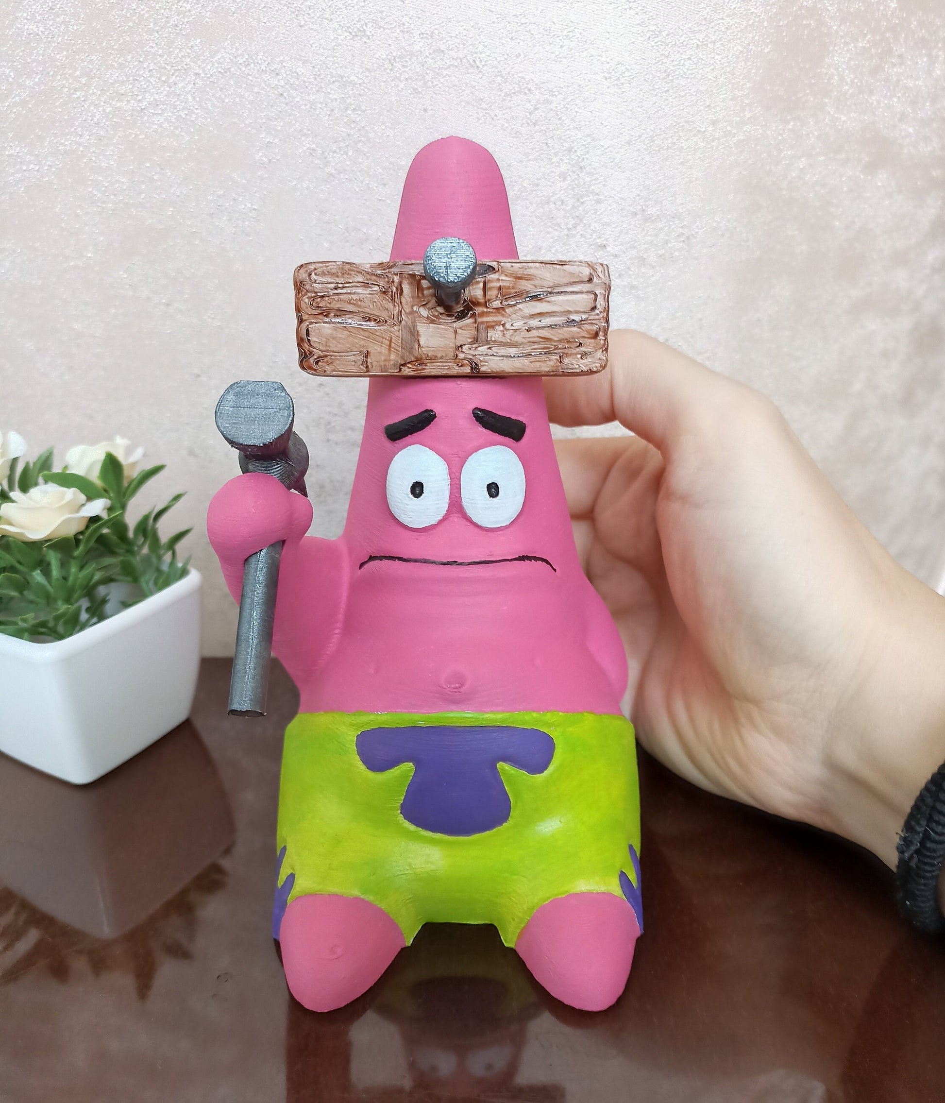 Hammered Patrick from Spongebob Squarepants Desk Decoration Figure