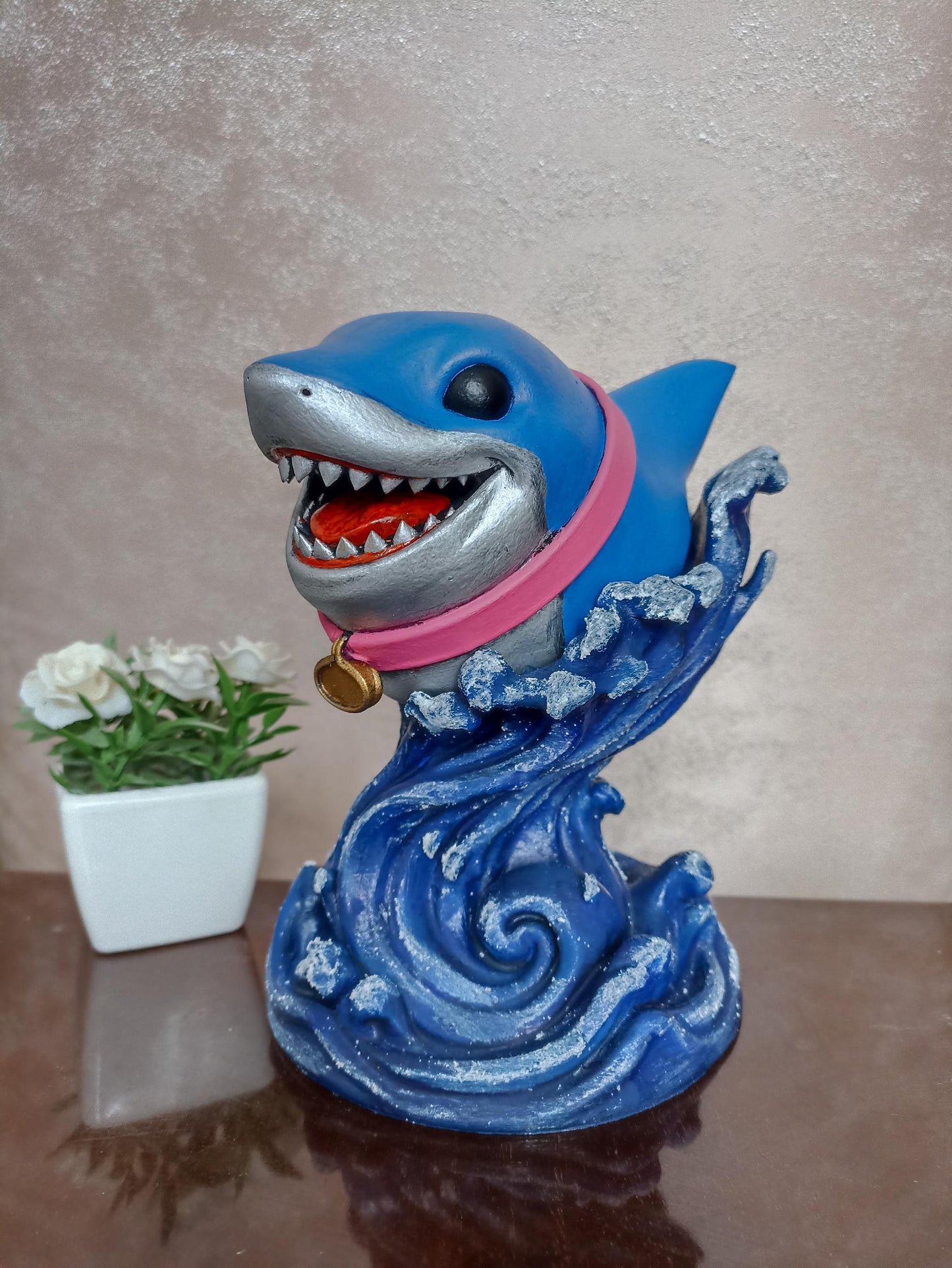 Jeff the Shark resin statue