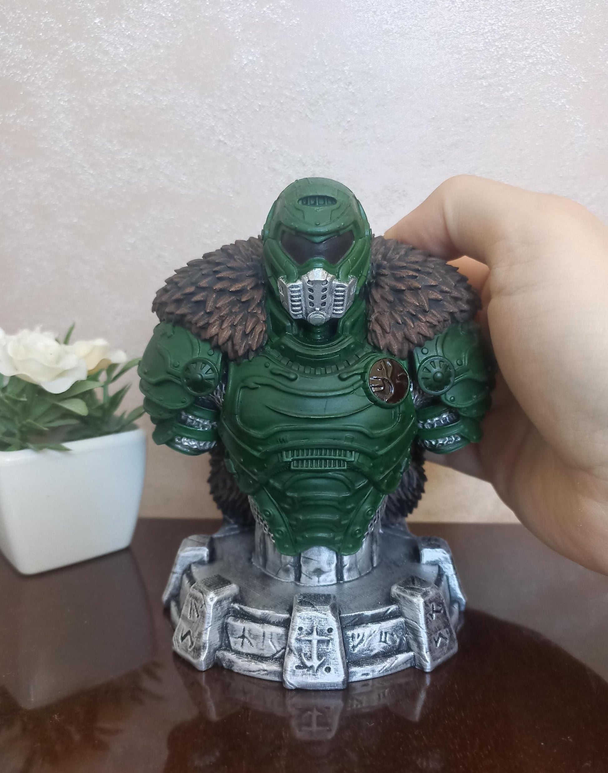 hand-painted resin game figure close-up