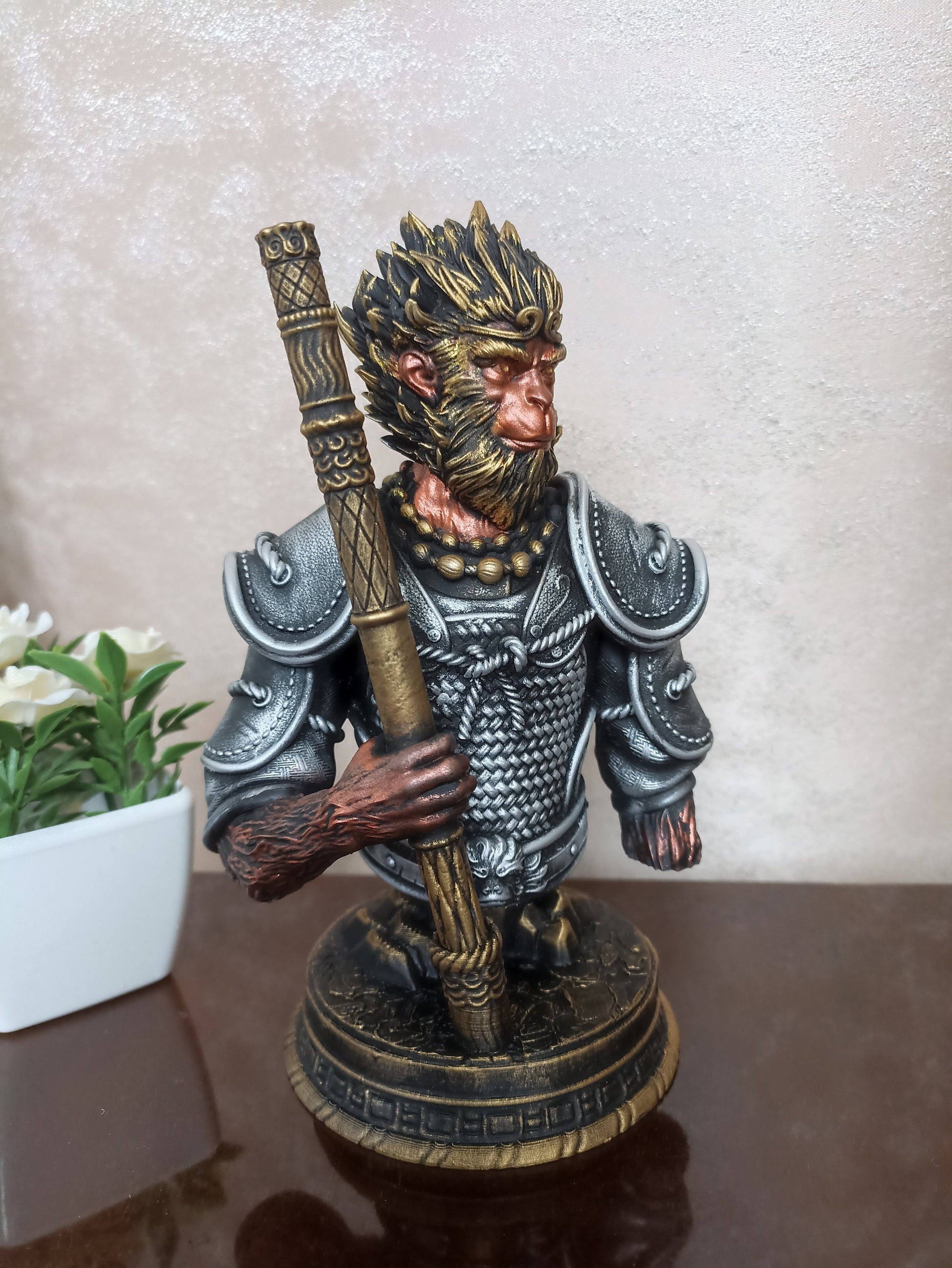 Monkey King Bust, Sun Wukong Figure, Black Myth Statue