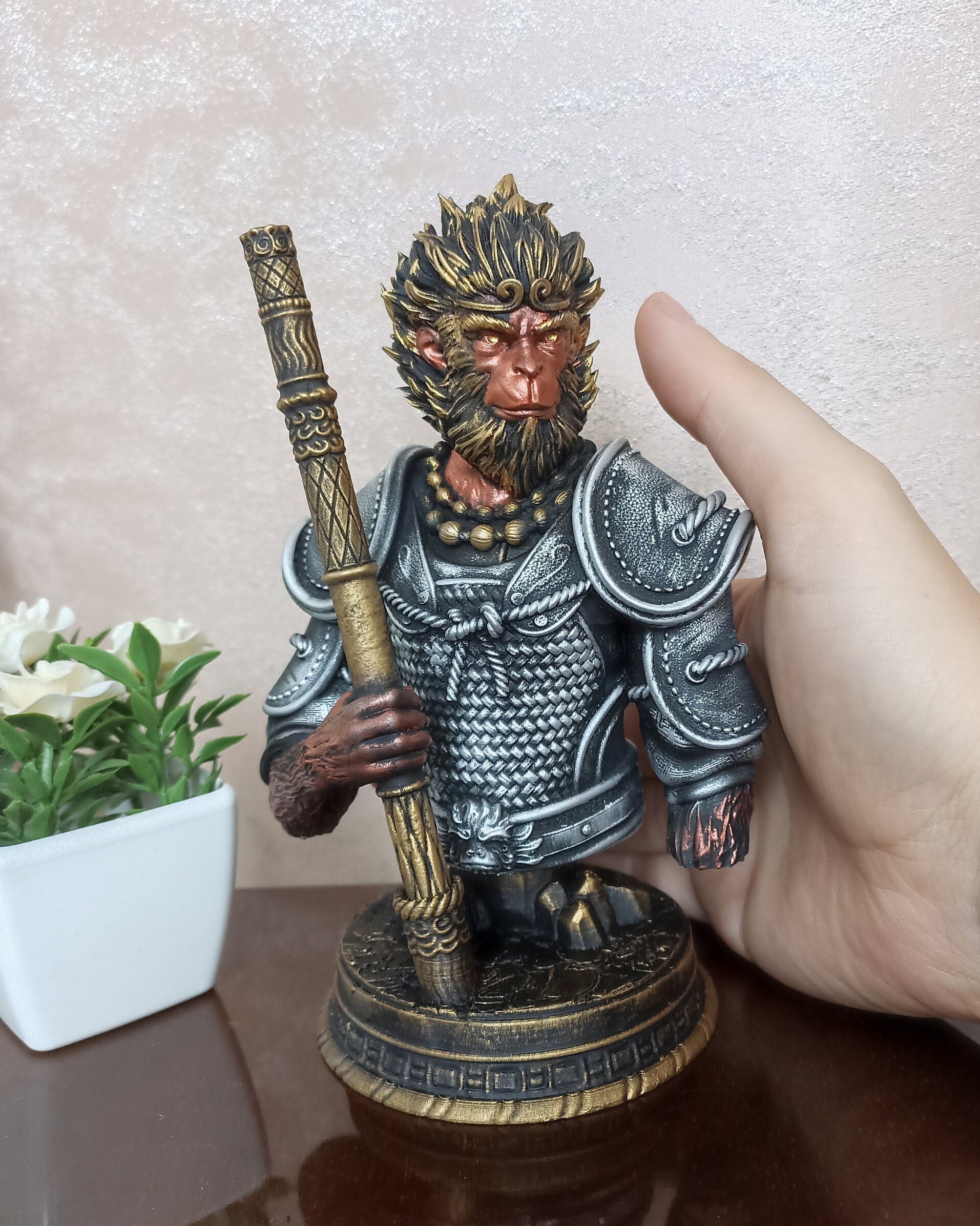 Monkey King Bust, Sun Wukong Figure, Black Myth Statue