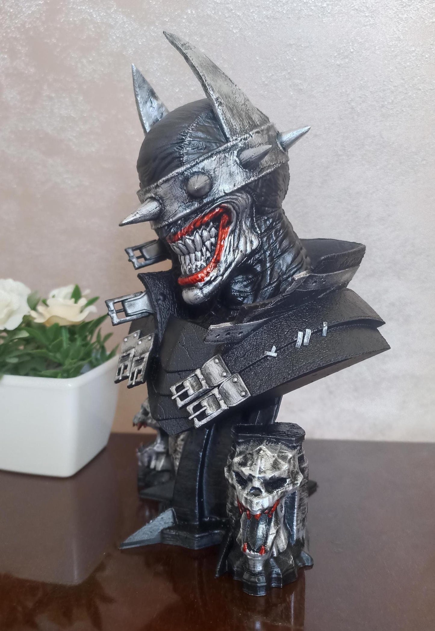 Batman Who Laughs close-up detail