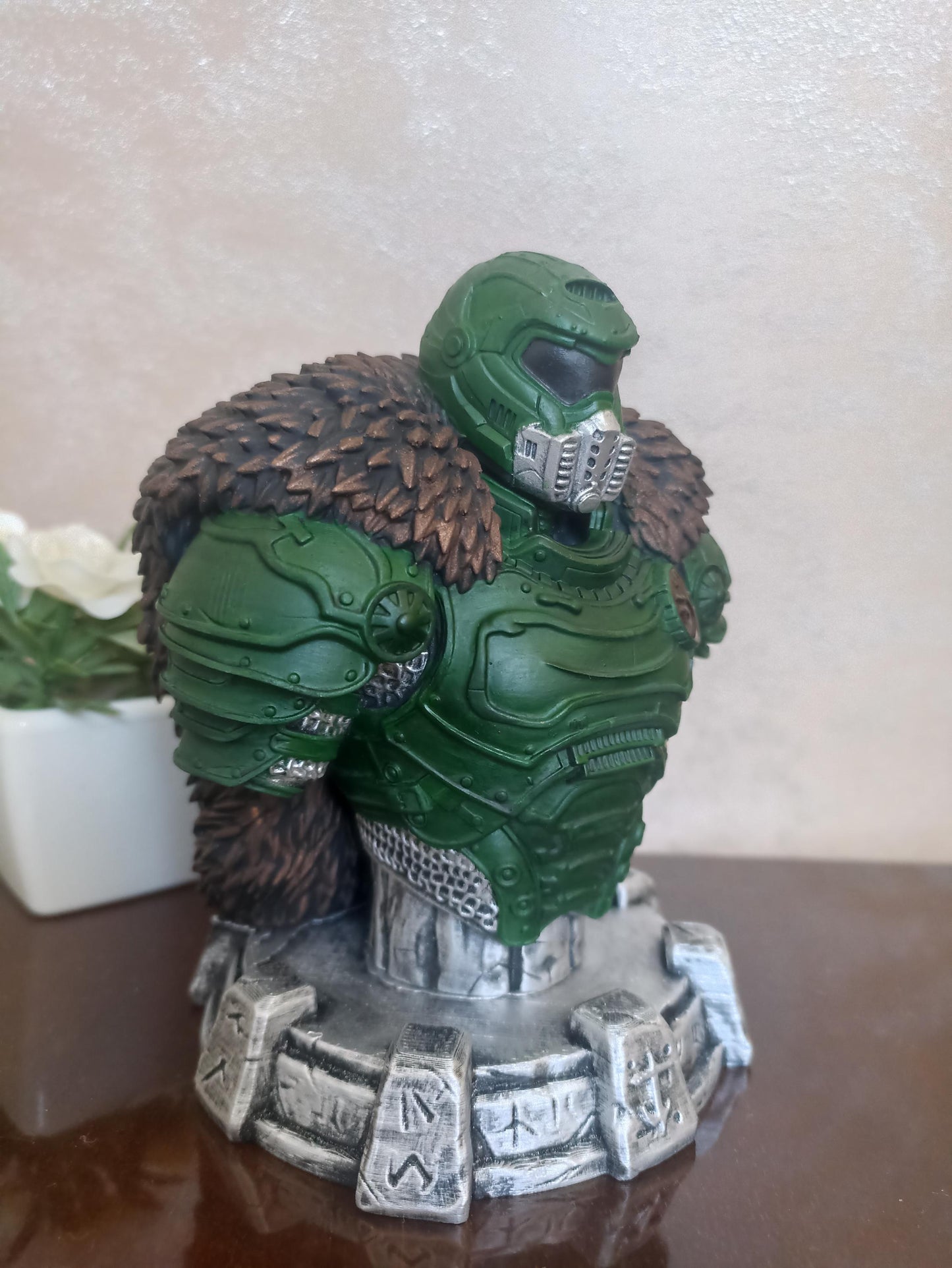 Doom Slayer bust side view