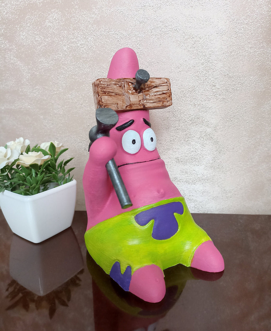 Hammered Patrick from Spongebob Squarepants Desk Decoration Figure