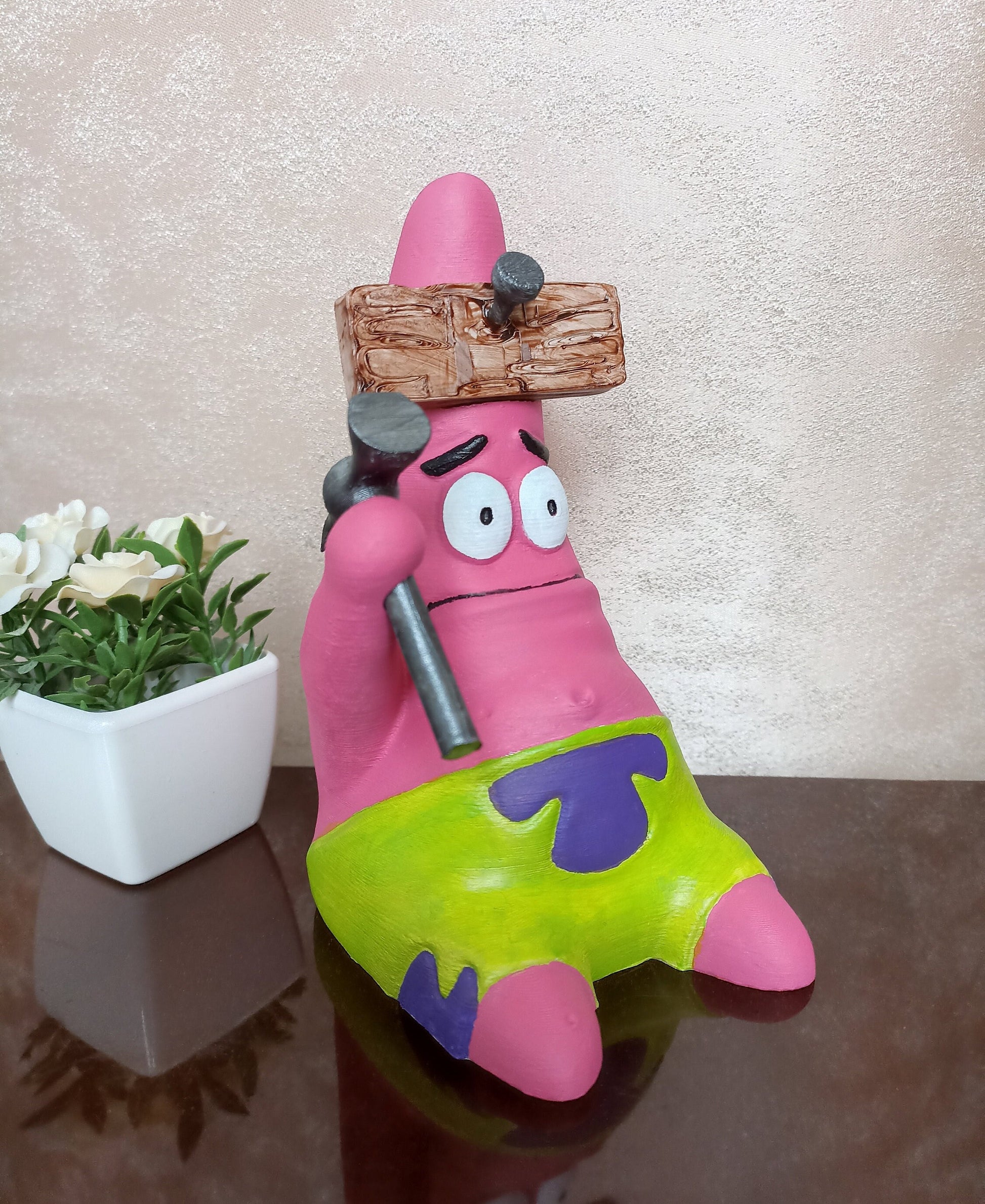 Hammered Patrick from Spongebob Squarepants Desk Decoration Figure