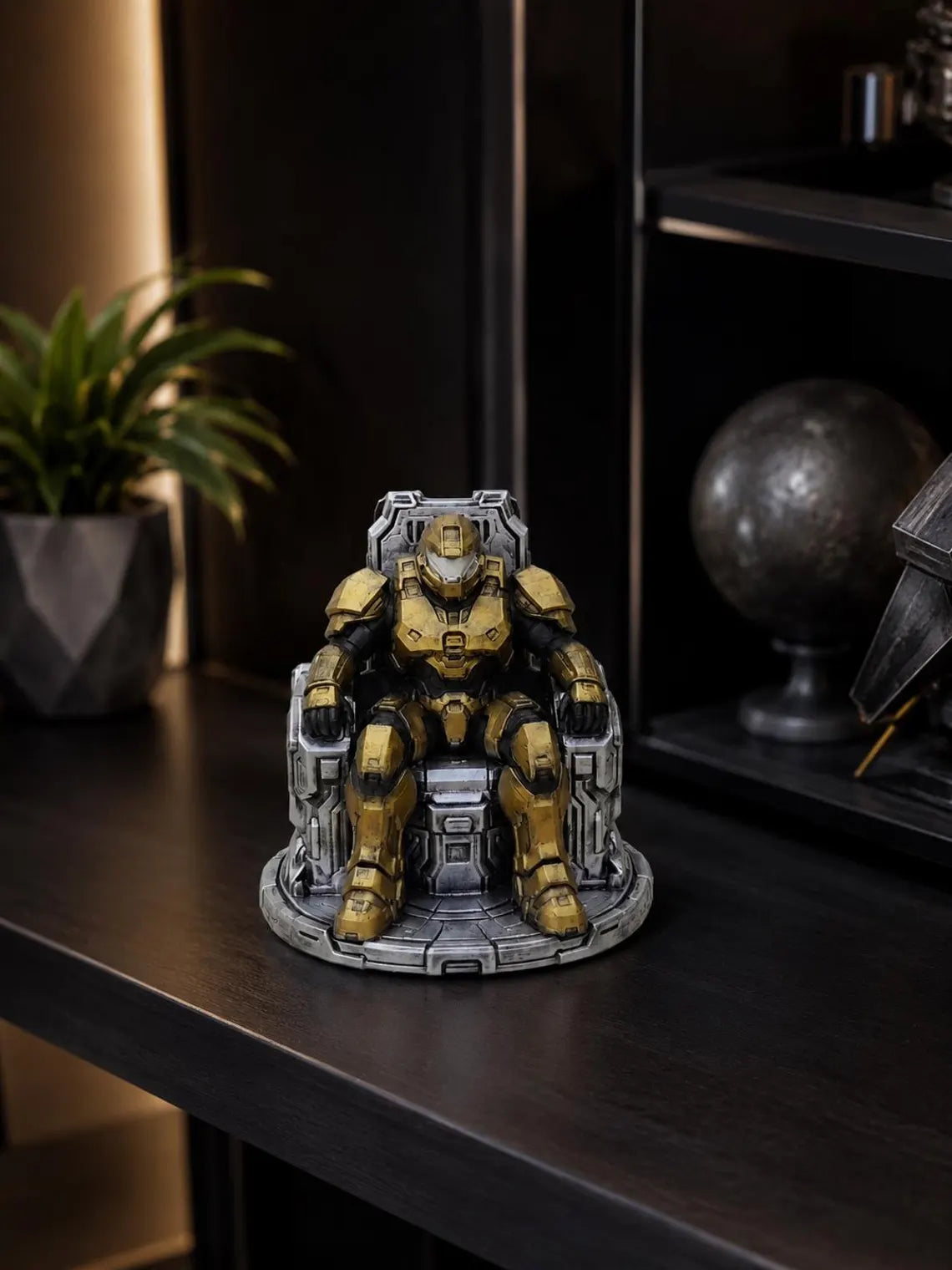 Halo Master Chief Inspired Command Throne Figurine