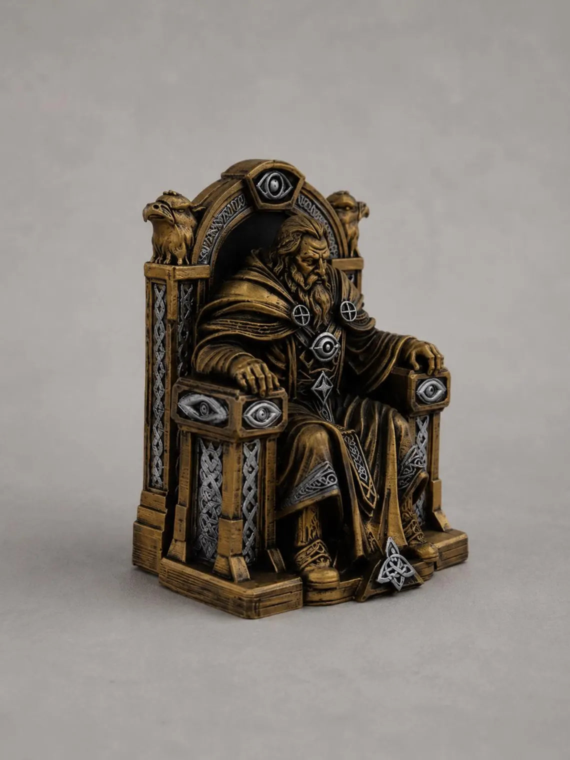 Odin Throne Statue, Norse Mythology Allfather Figurine