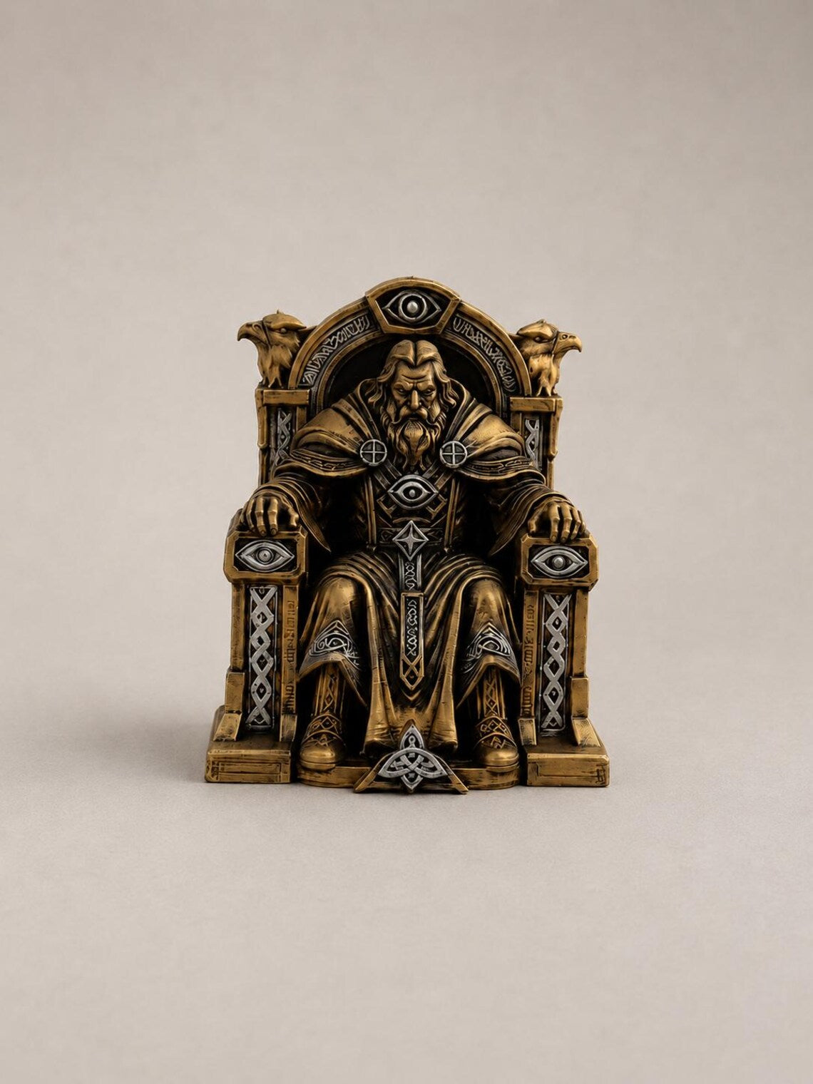 Odin Throne Statue, Norse Mythology Allfather Figurine