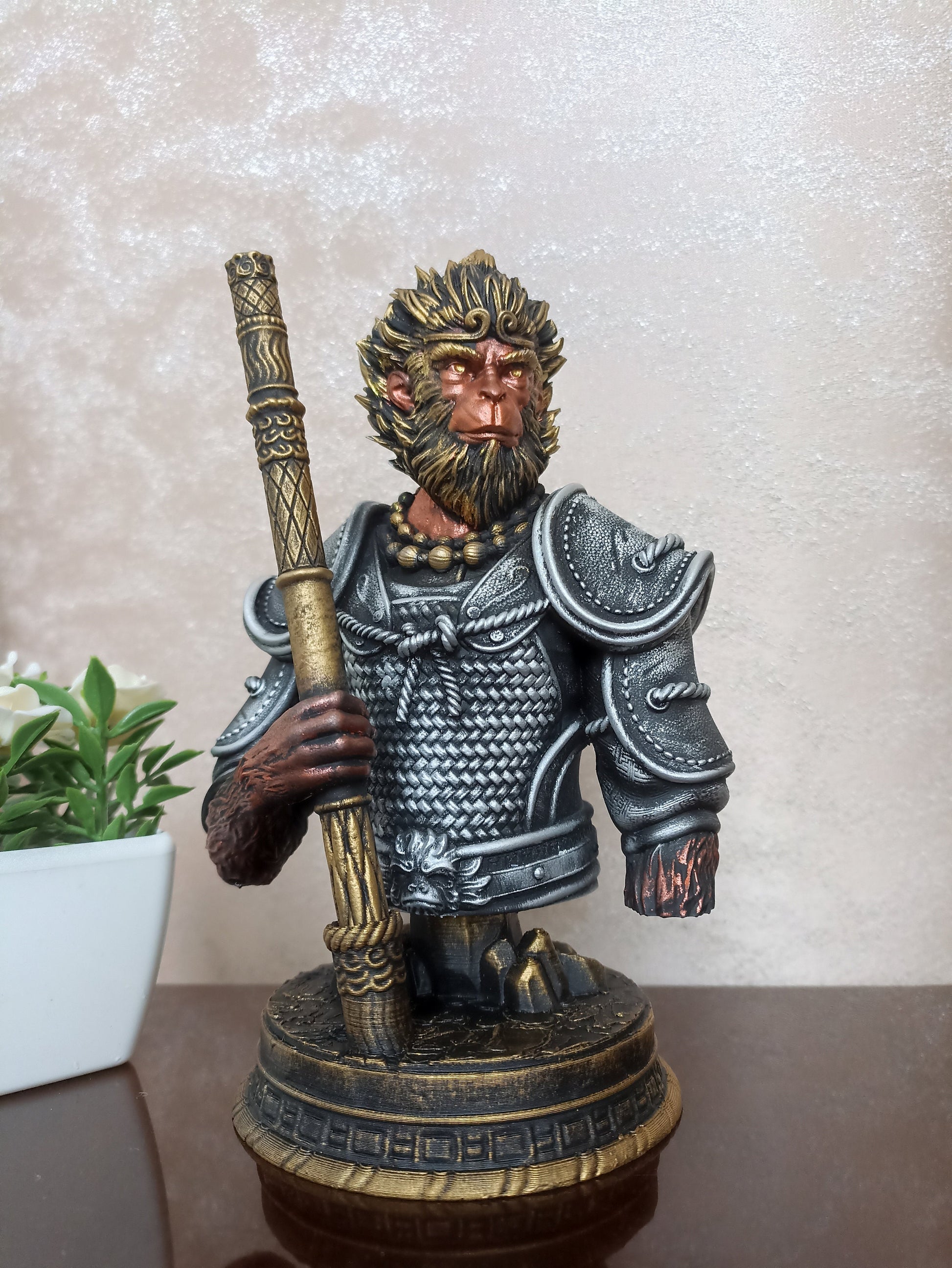 Monkey King Bust, Sun Wukong Figure, Black Myth Statue