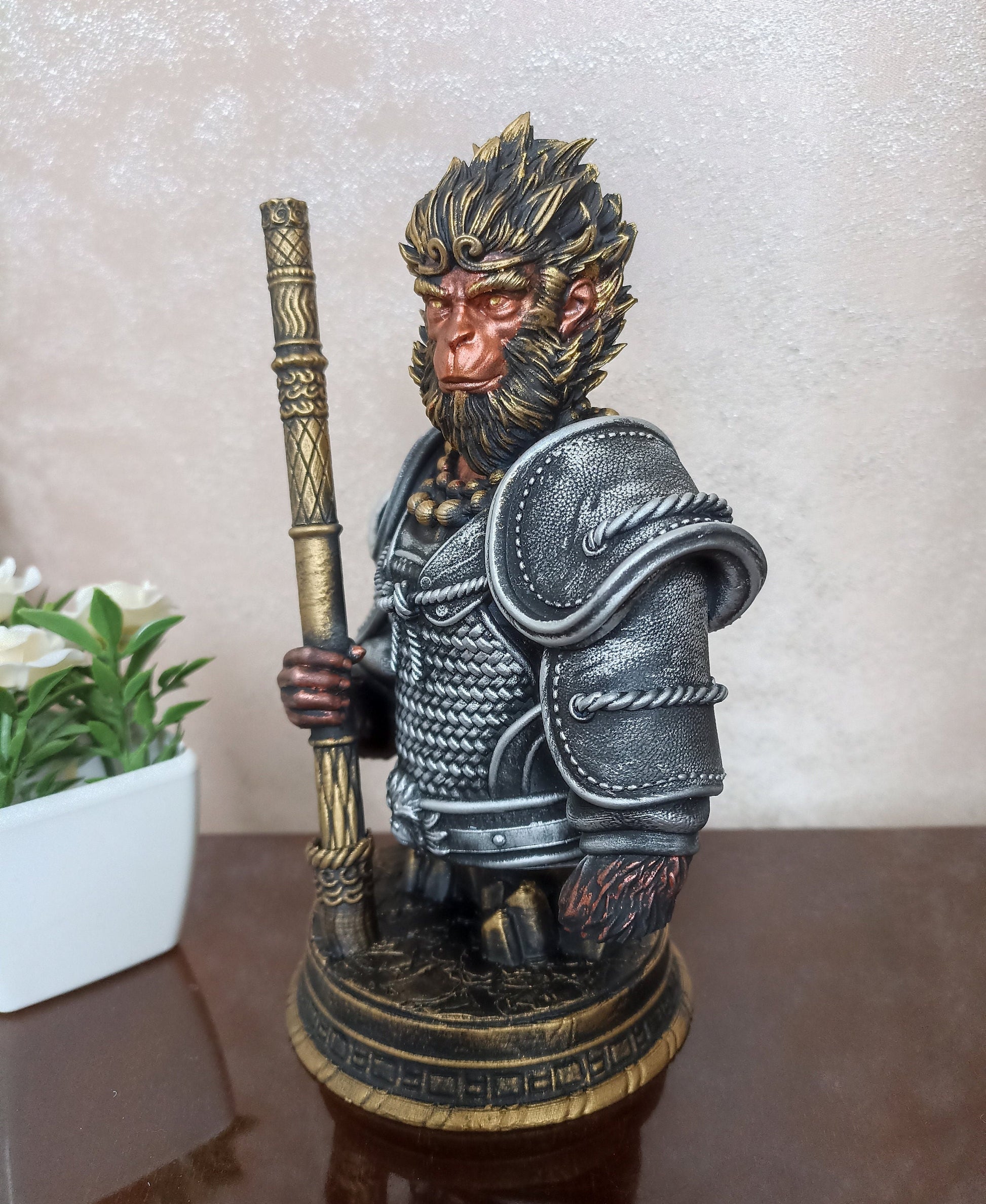 Monkey King Bust, Sun Wukong Figure, Black Myth Statue