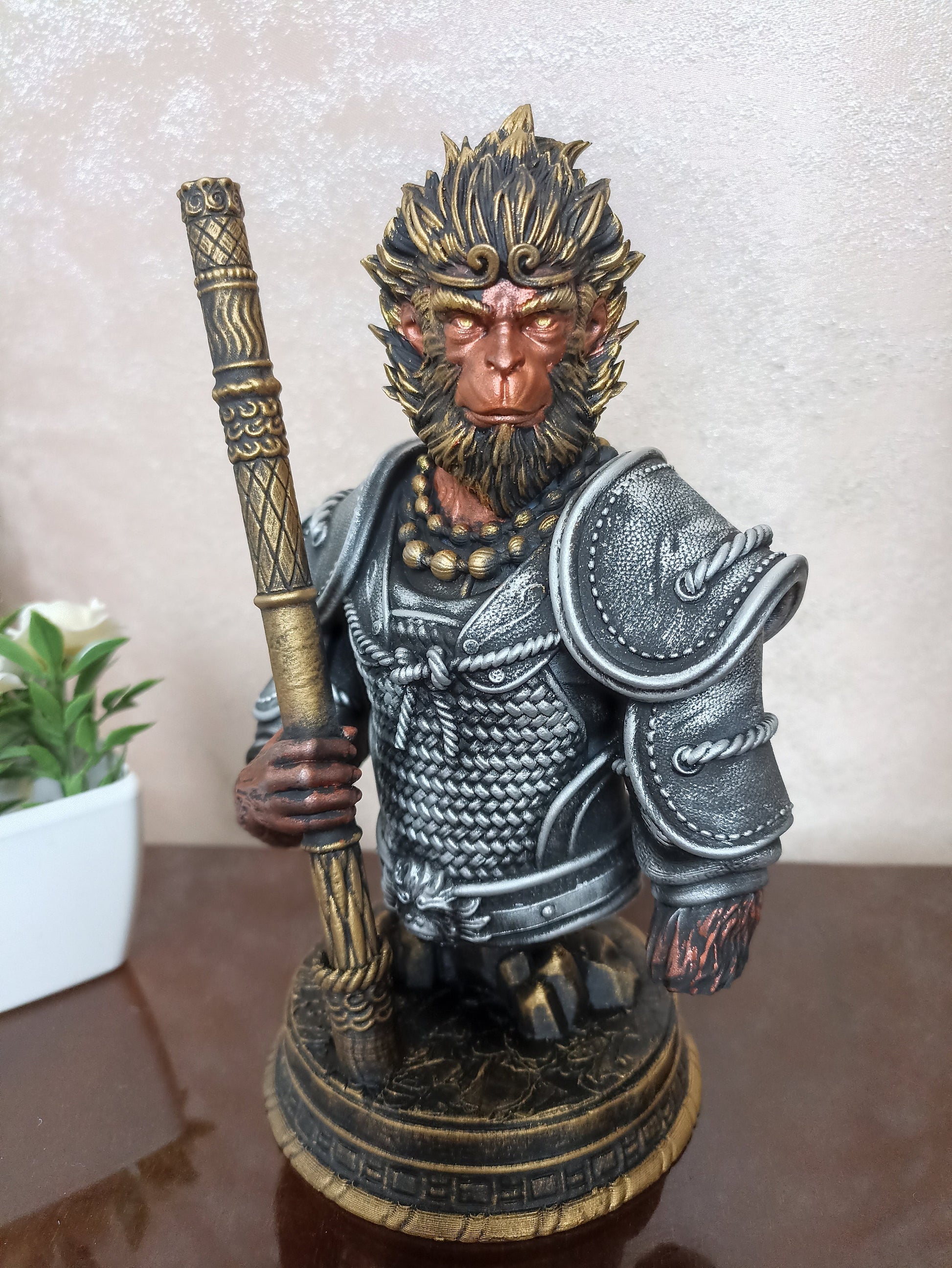 Monkey King Bust, Sun Wukong Figure, Black Myth Statue