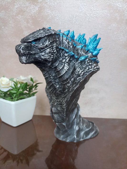 Godzilla bust side view