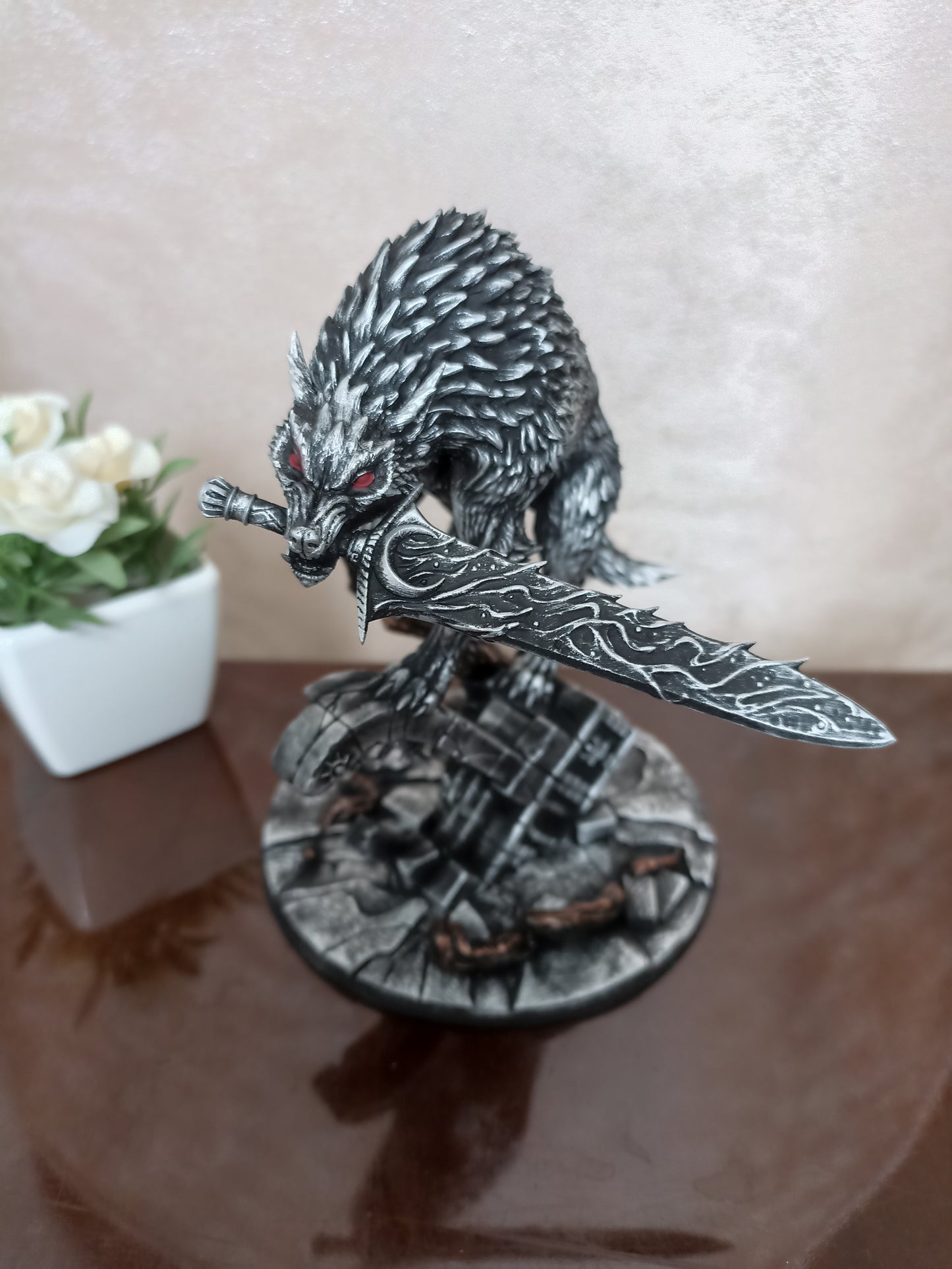 Dark Souls Fenrir Wolf Figure
